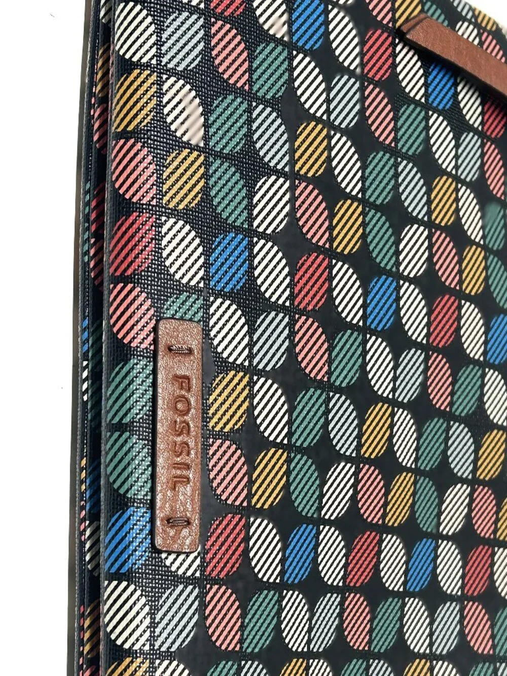 Fossil Devon multicolor geometric signature crossbody bag